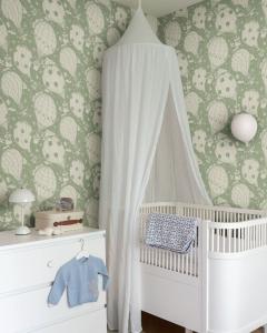 Tapet Ballongerna, Resan, Antikvita luftballonger ute på äventyr, Olivgrön