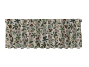 Gardinkappa PALMA med exotiska växter och frukter i brunt och grönt på beige botten