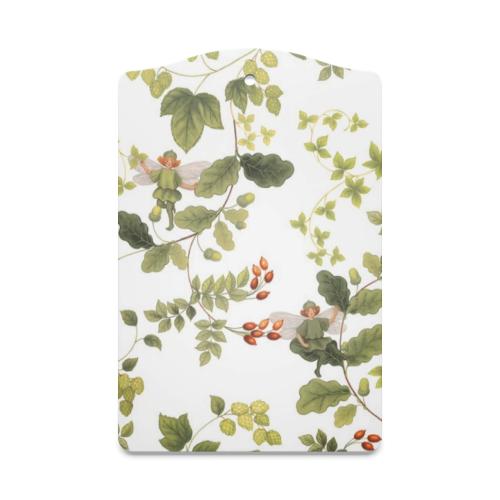 Serveringsbräda Skogsälvan som flyger bland bladen, Stl. 20x30cm, offwhite bottenfärg
