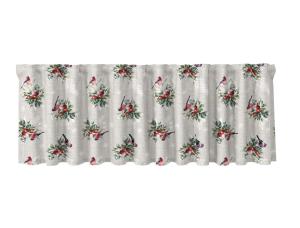 Gardinkappa BULLFINCH på metervara med Domherrar