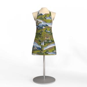 Förkläde RENVANDRING 65x85cm, grön