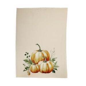 Kökshandduk PUMPOR med digitaltryckta pumpor i orange och grönt