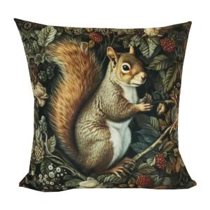 Kuddfodral FOREST SQUIRREL med en digitaltryckt ekorre
