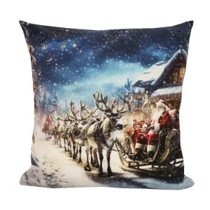 Kuddfodral X-MAS TRIP med Tomten och hans renar
