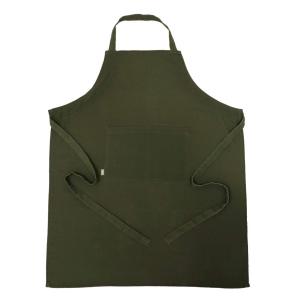 Förkläde TEXAS, enfärgad, stentvättad i grönt