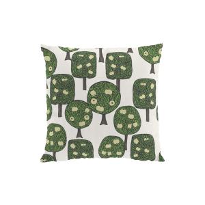 Kuddfodral Äppelskogen med äppelträd och ljusbeige äpplen, Stl. 47x47cm, ljus botten