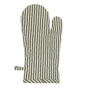 Grillvante FILIPPA, bredrandig med smalrandig kant och baksida i grönt