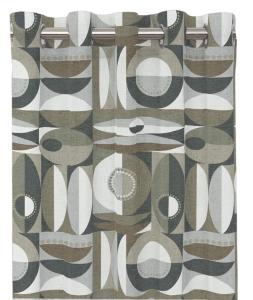 Gardin TORD med grafisk mönster i grönt och brunt