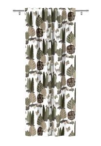 Gardin I Skogskanten, skogens träd och djur, 1 pack, Stl.140x240cm, grön.
