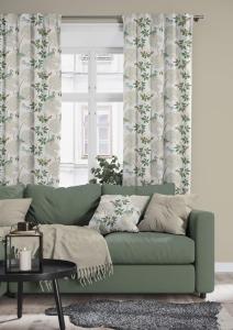 Kuddfodral Kärrleken, änder och grodor Stl. 47x47cm, vit botten, grön