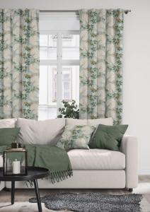 Kuddfodral Kärrleken, änder och grodor Stl. 47x47cm, turkos botten, grön