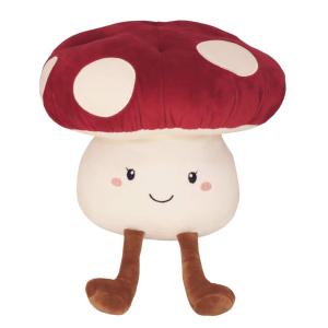 Fylld kudde FRÖKEN SVAMP, flugsvampskudde med ben och ansikte