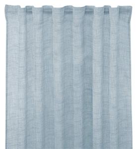 Gardinlängd BRUCE, enfärgad med struktur i ljust denimblått