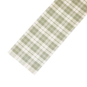 Bordslöpare NOVA vävd ripslöpare rutig i vitt och grönt