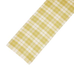 Bordslöpare NOVA vävd ripslöpare rutig i vitt och gult