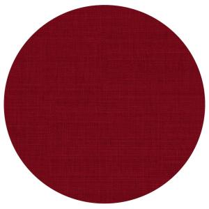 Rund Vaxduk LINNELOOK, enfärgad med tygliknande mönster i rött