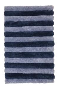 Badrumsmatta River, randig matta i blått