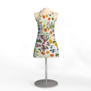 Förkläde Hedemora, med blommor, blad, bär och grönsaker, 1 pack. Stl 65x85cm, Multifärg