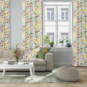 Kuddfodral Hedemora, med blommor, blad, bär och grönsaker, Stl 47x47cm, multi