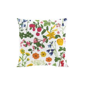 Kuddfodral Hedemora, med blommor, blad, bär och grönsaker, Stl 47x47cm, multi
