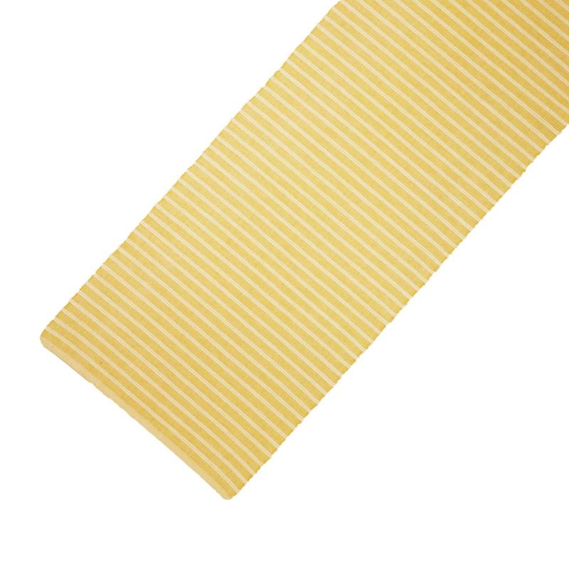 Bordslöpare JUDIT, randig i gult och offwhite