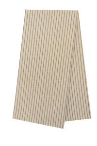 Kökshandduk YSTAD med smala vävda ränder i grönt på linnefärgad botten