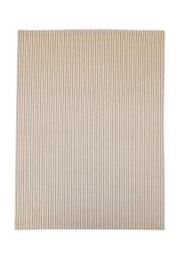 Kökshandduk YSTAD med smala vävda ränder i svart på linnefärgad botten