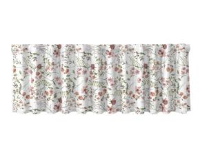Gardinkappa SOMERSET på metervara, med sommarblommor i aprikos