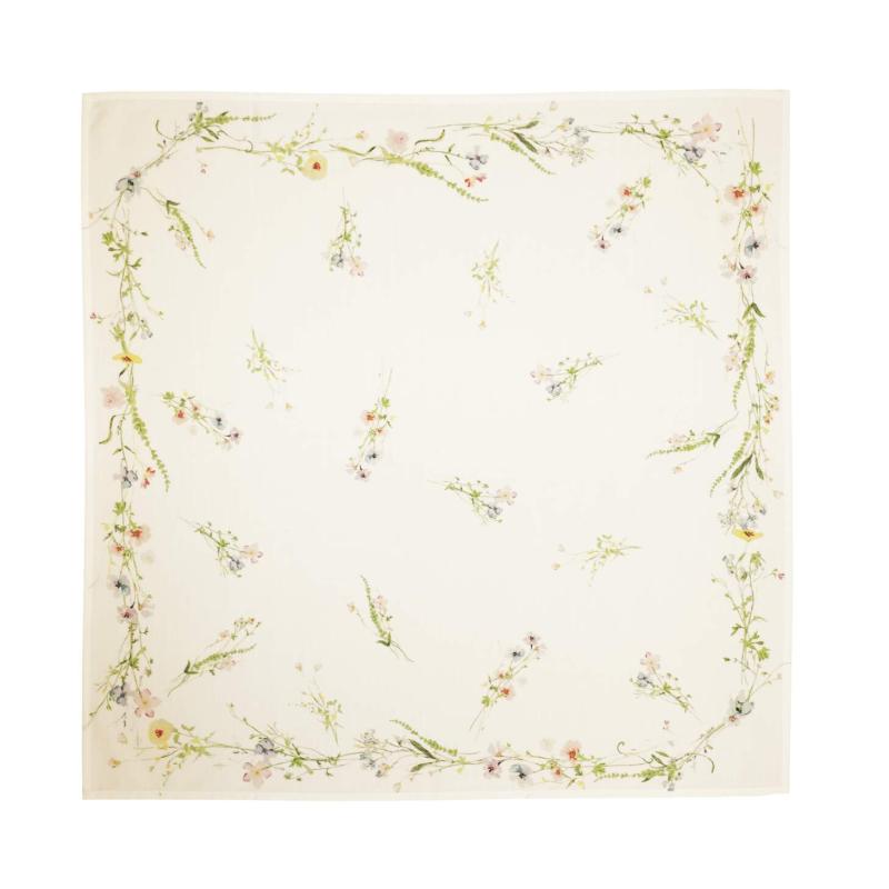 Fyrkantig Duk ÄNGSBLOM med sirliga sommar blommor