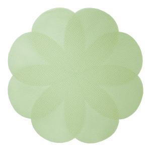 Rund Bordstablett, tallriksunderlägg BLOOM i PVC likt en blomma i grönt