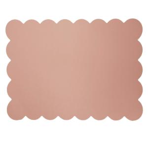 Bordstablett, tallriksunderlägg VÅGA i PVC med vågig kant i rosa