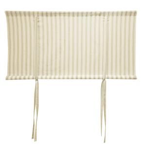 Hissgardin MADICKEN randig i grönt och offwhite, tre olika bredder