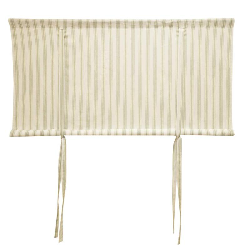 Hissgardin MADICKEN randig i linnefärg och offwhite, tre olika bredder