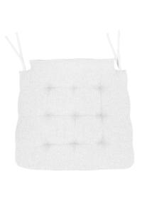 Stolsdyna SOHO, enfärgad melerad klackdyna i  vitt