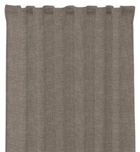 Mörkläggningsgardin SKYMNING, extra lång, black out, enfärgad, melerad i mullvadsfärg