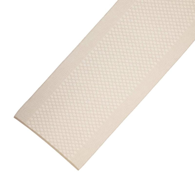 Bordslöpare MARIA  i sandfärg med vävt mönster i mitten och släta sidor