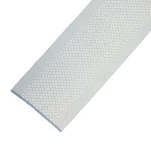 Bordslöpare MARIA  i ljusblått med vävt mönster i mitten och släta sidor