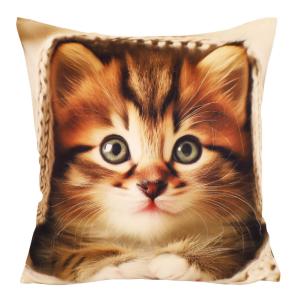 Kuddfodral KATT med en söt liten kattunge