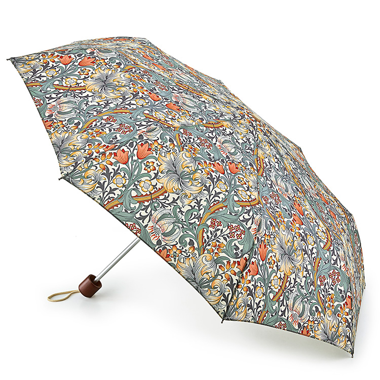 Paraply William Morris, Minilite, Golden Lily minor, beige
