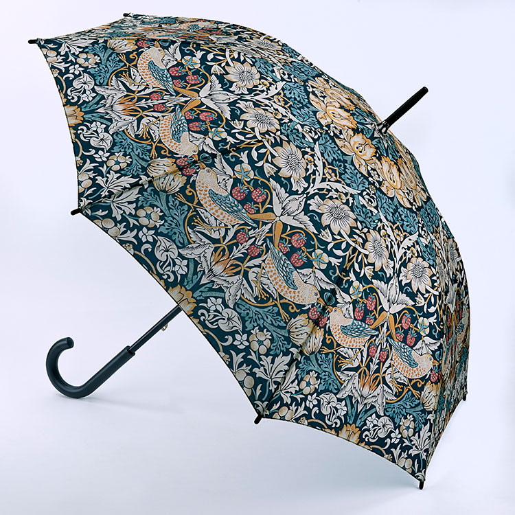 Paraply William Morris, Kensington, Strawberry Thief, blå