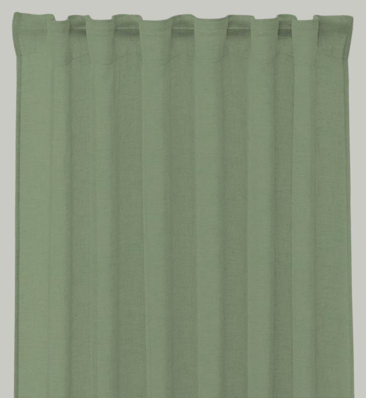 Gardin MOA, enfärgad tunn och skir med lätt struktur i grönt