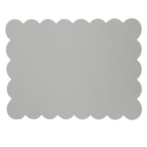 Bordstablett, tallriksunderlägg VÅGA i PVC med vågig kant i grå