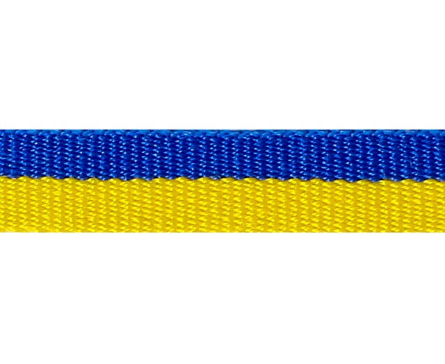 Textilband/Hemslöjdsband, Sverigeband, bredd 4, 7 och 9 mm, blått och gult