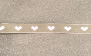 Hemslöjdsband med hjärtan i vitt
