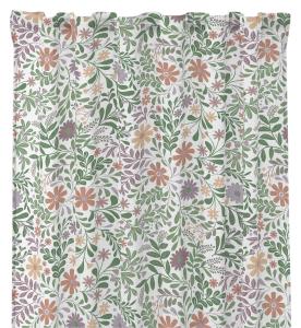 Gardin BACKA med blommor i persikofärg