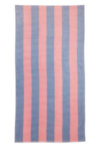 Badlakan, Beachfrotte HAPPY i mjuk velour med ränder i blått och rosa