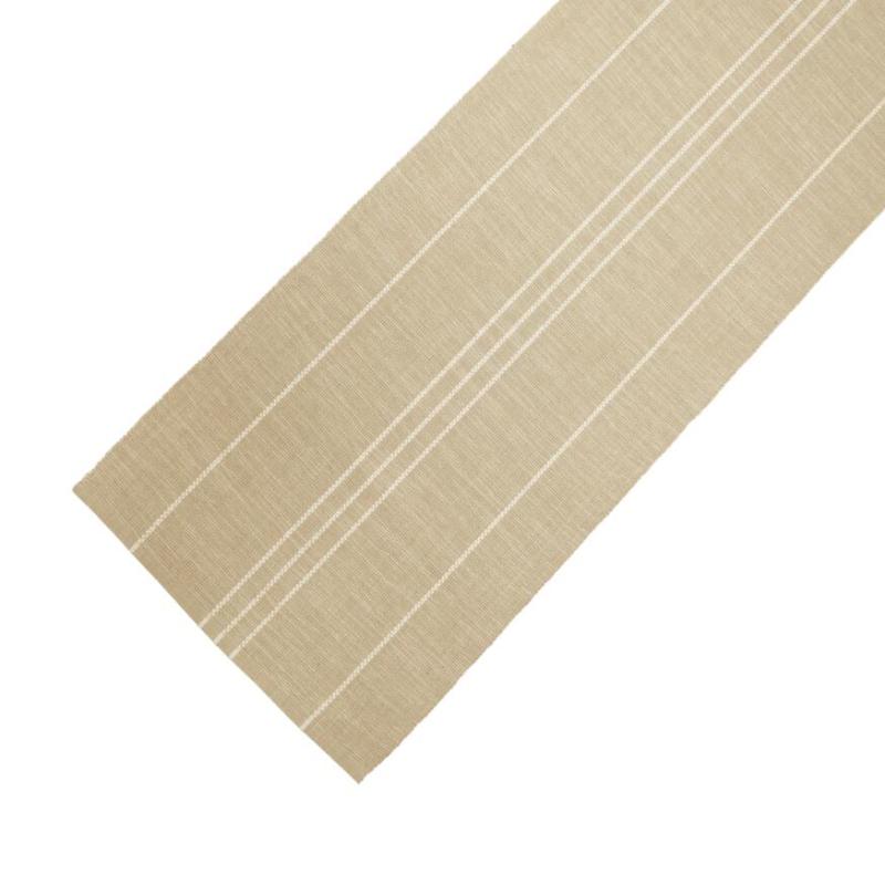 Bordslöpare ELLIOT, vävd i linnefärgat melerat garn och beige ränder