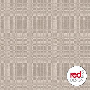 Vaxduk på metervara med klassiskt rutigt drällmönster i linnefärg