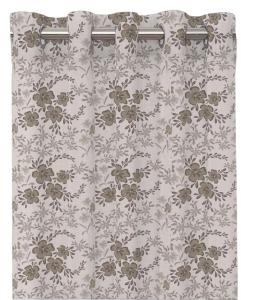 Gardin ESTRID med beige och bruna blommor och blad
