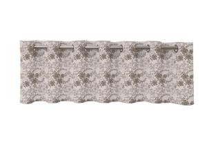 Gardinkappa ESTRID med beige och bruna blommor och blad